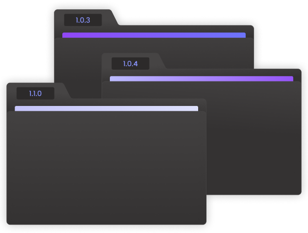 illustration of 3 folders