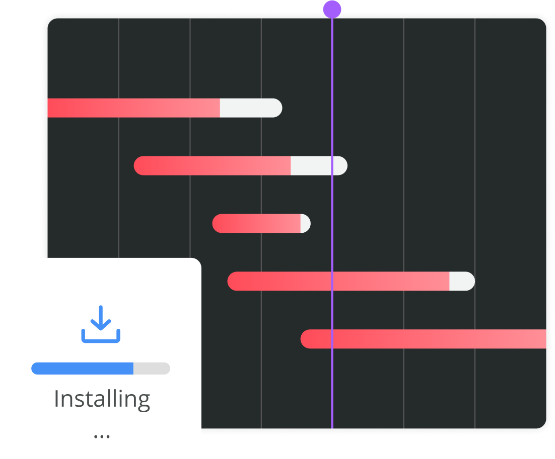 illustration of software installation metrics