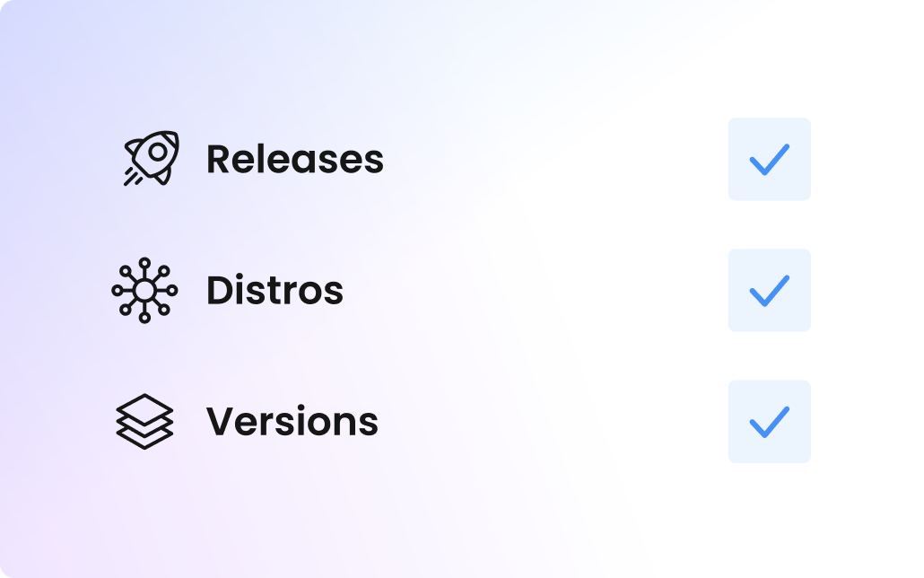 image showing that a release, distro, and versions are being checked.