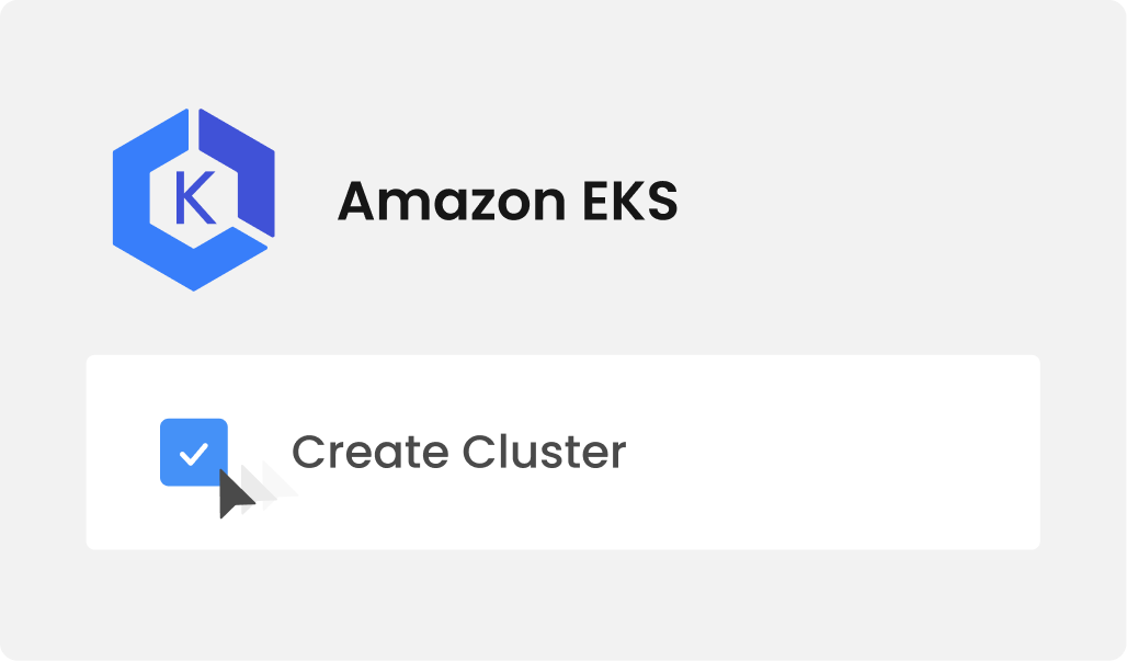 a cluster being created in Amazon EKS