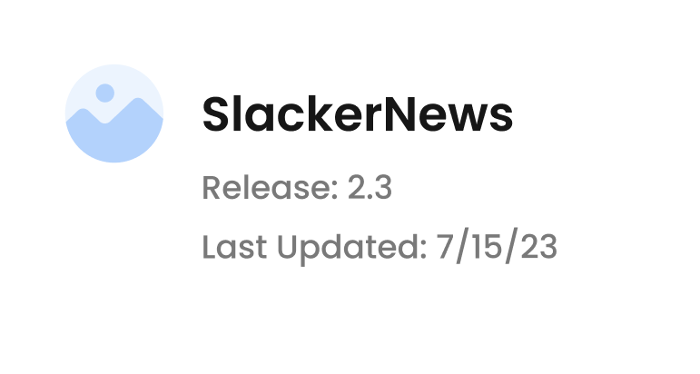 slackernews with a version and update