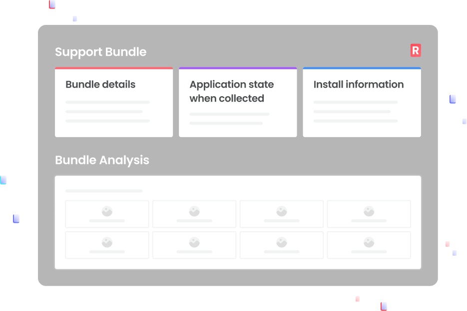 illustration representing a support bundle 