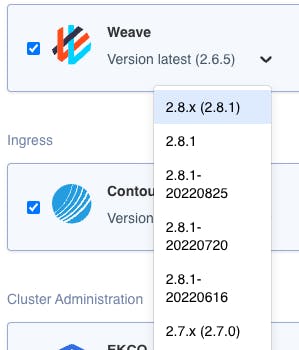 Add-ons in kURL now in numerical order