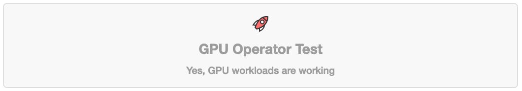 GPU operator test working