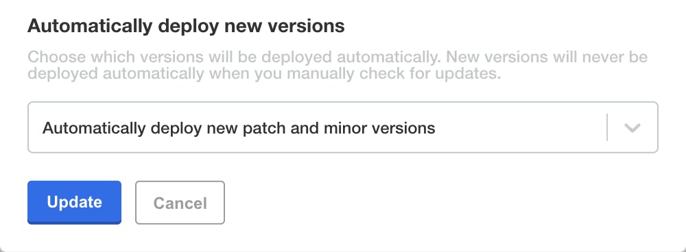 Automatically deploy new versions