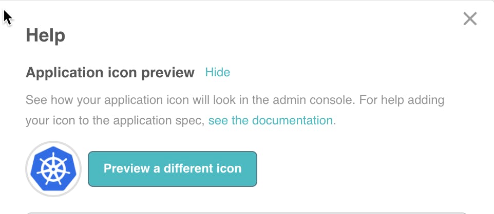 Application icon preview