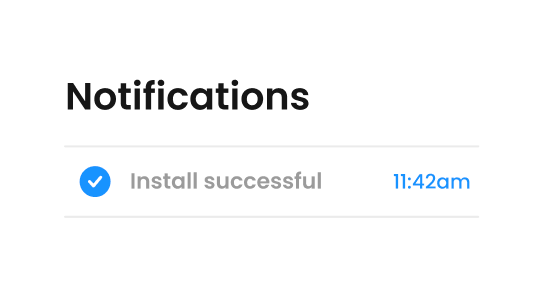 install success rate improved