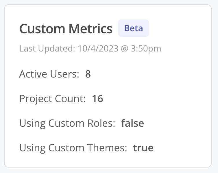 A custom metrics reporting example